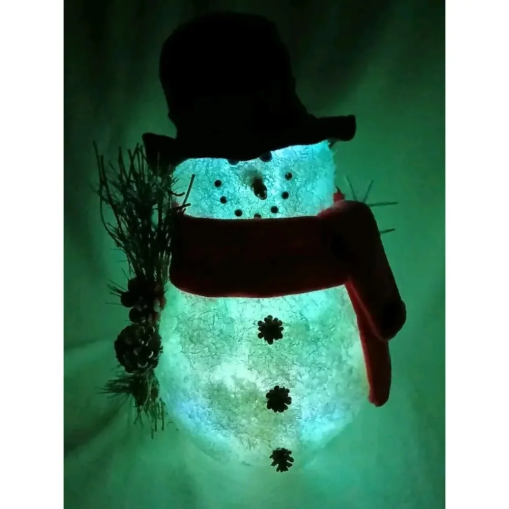Vintage‎ SNOWMAN Glow LIGHT Color Changing 15